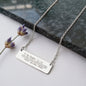Gift for Daughter (from Mom) – “I Will Love, Protect & Support You Forever” Horizontal Bar Necklace