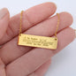Gift for Daughter (from Mom) – “I Will Love, Protect & Support You Forever” Horizontal Bar Necklace