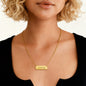 Gift for Daughter (from Mom) – “I Will Love, Protect & Support You Forever” Horizontal Bar Necklace