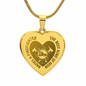 Gift for Mom – “Raises a Firefighter” Engraved Heart Necklace