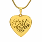 Gift for Mom – “Best Mom Ever” Engraved Heart Necklace
