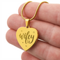 Gift for Wife – “Wifey” Engraved Heart Necklace