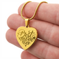 Gift for Mom – “Best Mom Ever” Engraved Heart Necklace