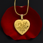 Gift for Mom – “Best Mom Ever” Engraved Heart Necklace
