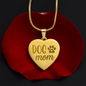Gift for Her – “Dog Mom” Engraved Heart Necklace