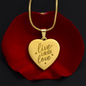 Gift for Her – “Live, Laugh, Love” Engraved Heart Necklace