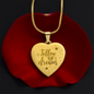 Gift for Her – “Follow Your Dreams” Engraved Heart Necklace