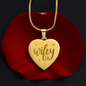 Gift for Wife – “Wifey” Engraved Heart Necklace