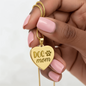 Gift for Her – “Dog Mom” Engraved Heart Necklace