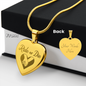Gift for Her – “Ride or Die” Engraved Heart Necklace
