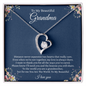 Gift for Grandmother "Distance never separates two hearts that really care..." Forever Love Necklace