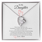 Gift for Daughter "Never Forget That I Love You" Forever Love Necklace
