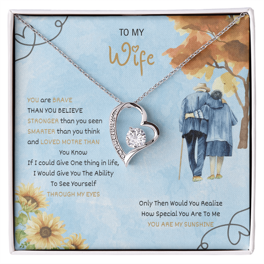 Gift for Wife " How special you are to me, you are my sunshine" Forever Love Necklace