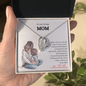 Gift for Mom "I'm so lucky to have you as my Mom..." Forever Love Necklace