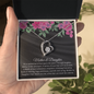 Gift for Daughter "Mother & Daughter, Their Hearts as One" Forever Love Necklace