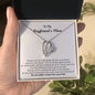 Gift for Boyfriend's Mom "to The incredible woman who raised him..." Forever Love Necklace