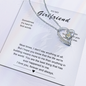 Gift for Girlfriend "Sometimes it's hard to find words..." Forever Necklace