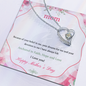 Gift for Mother's day "Because Of Your Belief In Me" Forever Love Necklace