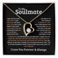 Gift for Soulmate B "I love you forever & always" Gold Forever Necklace