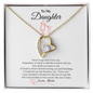 Gift for Daughter "Never Forget That I Love You" Forever Love Necklace