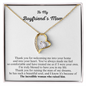 Gift for Boyfriend's Mom "to The incredible woman who raised him..." Forever Love Necklace