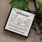 Gift for Soulmate W "I love you forever & always" Gold Heart Necklace