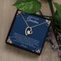 Gift for Grandmother "Distance never separates two hearts that really care..." Forever Love Necklace