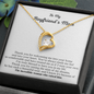 Gift for Boyfriend's Mom "to The incredible woman who raised him..." Forever Love Necklace