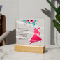 Gift for Daughter – “Cheering You On” Square Acrylic Plaque