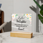 Gift for Daughter (from Mom) – “Never Apart, Always Connected” Square Acrylic Plaque