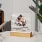 Gift for Daughter (from Mom) – “Never Apart, Always in Heart” Square Acrylic Plaque