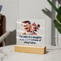 Gift for Daughter (from Dad) – “The Secret Purpose of Every Father” Square Acrylic Plaque