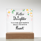 Gift for Daughter (from Mom) – “Never Apart, Always Connected” Square Acrylic Plaque