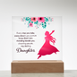 Gift for Daughter – “Cheering You On” Square Acrylic Plaque