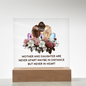 Gift for Daughter (from Mom) – “Never Apart, Always in Heart” Square Acrylic Plaque