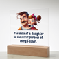 Gift for Daughter (from Dad) – “The Secret Purpose of Every Father” Square Acrylic Plaque