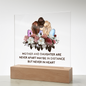 Gift for Daughter (from Mom) – “Never Apart, Always in Heart” Square Acrylic Plaque
