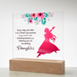 Gift for Daughter – “Cheering You On” Square Acrylic Plaque