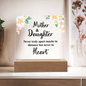 Gift for Daughter (from Mom) – “Never Apart, Always Connected” Square Acrylic Plaque
