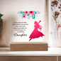 Gift for Daughter – “Cheering You On” Square Acrylic Plaque