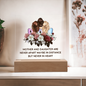 Gift for Daughter (from Mom) – “Never Apart, Always in Heart” Square Acrylic Plaque