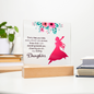 Gift for Daughter – “Cheering You On” Square Acrylic Plaque