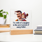 Gift for Daughter (from Dad) – “The Secret Purpose of Every Father” Square Acrylic Plaque