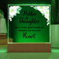 Gift for Daughter (from Mom) – “Never Apart, Always Connected” Square Acrylic Plaque