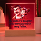 Gift for Daughter (from Dad) – “The Secret Purpose of Every Father” Square Acrylic Plaque