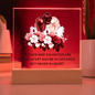 Gift for Daughter (from Mom) – “Never Apart, Always in Heart” Square Acrylic Plaque