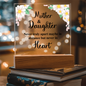 Gift for Daughter (from Mom) – “Never Apart, Always Connected” Square Acrylic Plaque