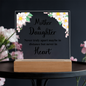Gift for Daughter (from Mom) – “Never Apart, Always Connected” Square Acrylic Plaque