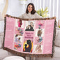 Gift for Daughter (from Mom) – “World's Best Daughter” Heirloom Woven Blanket