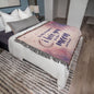 Gift for Daughter – “I Love You to the Moon and Back” Heirloom Woven Blanket